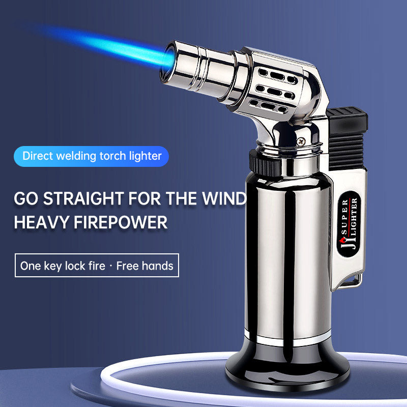 Windproof Turbo Gas Lighters Welding Torch Kitchen Cooking Adjustable Flame Powerful Cigar Lighter For Men Gifts
