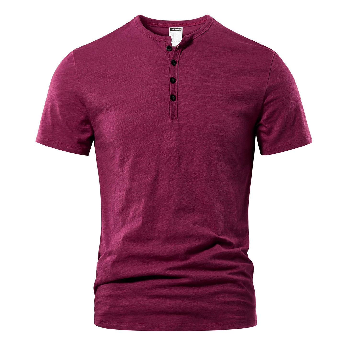 Men's Slub Cotton Casual Solid Color Short Sleeve