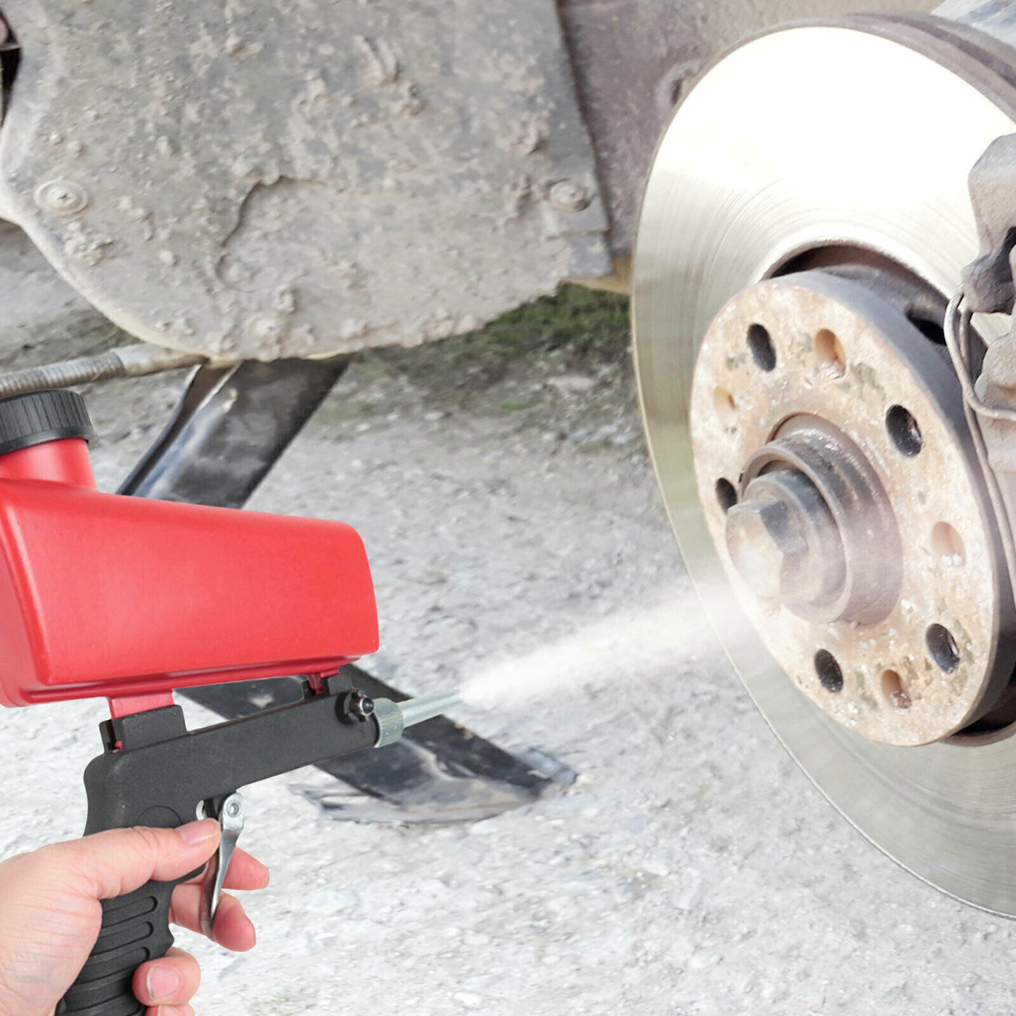 14 Air Portable Sandblasting Gun Hand Held Sand Blaster Shot Media Blasting UK