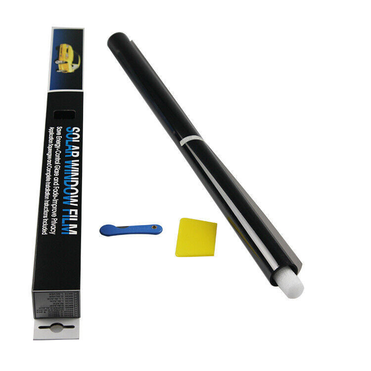 CAR WINDOW TINT FILM KIT TINTING SUPER DARK BLACK LIMO 75CM X 6M UK