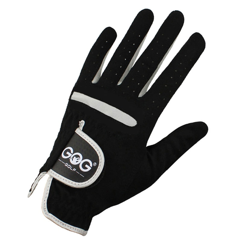 Men's Golf Glove Left Hand Right Hand Micro Soft Fiber Breathable Golf Gloves Men Color Black Brand GOG