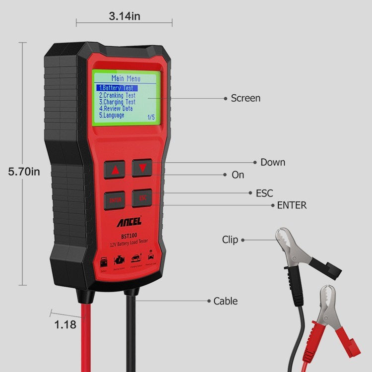 Automobile Battery Tester 12V Battery Detector