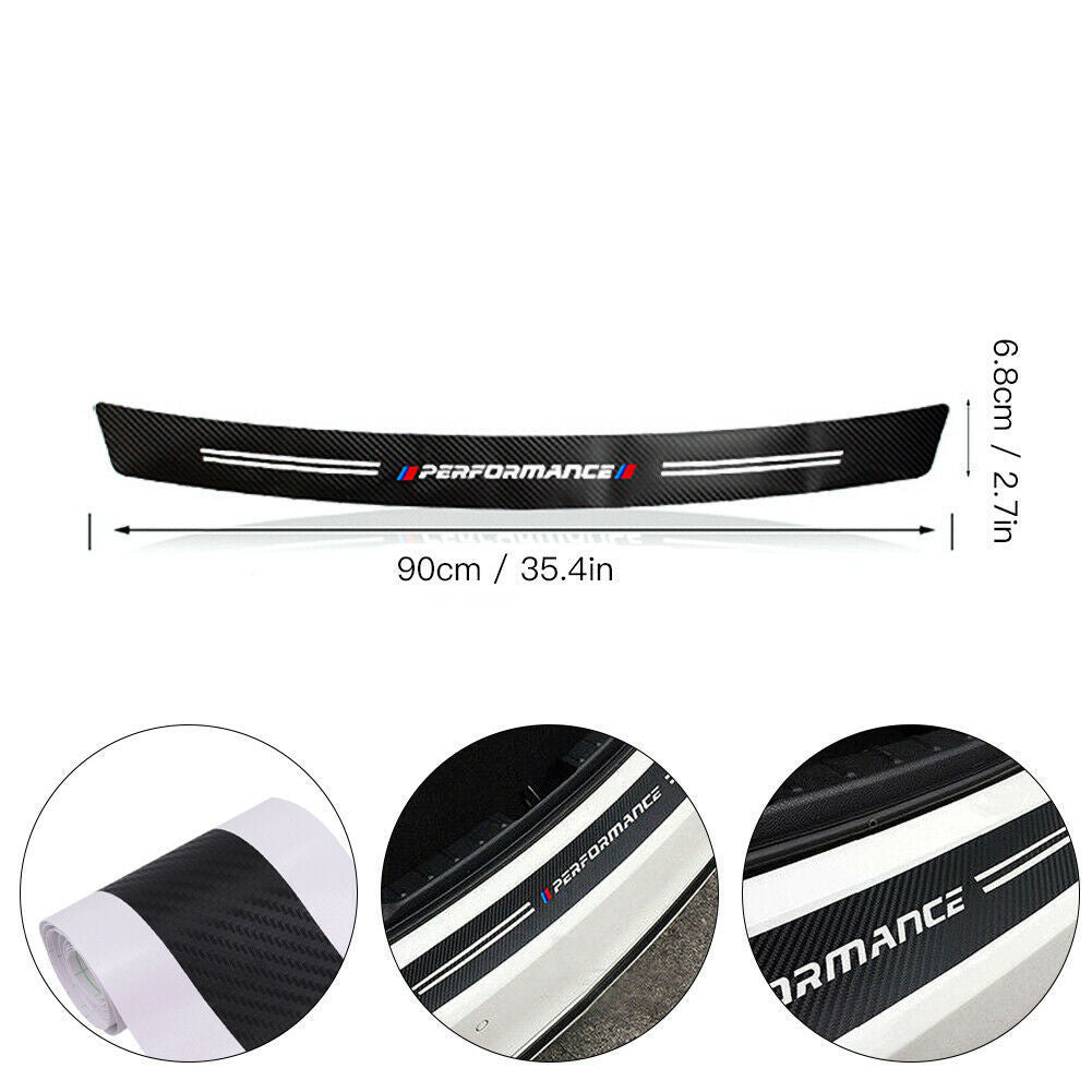 Carbon Fiber Car Rear Bumper Trunk Guard Protected Stickers