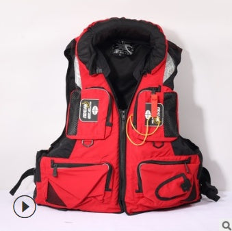 Sea Fishing Life Jacket Rock Fishing Fishing Waistcoat Multi-Function Portable Swimming Large Buoyancy