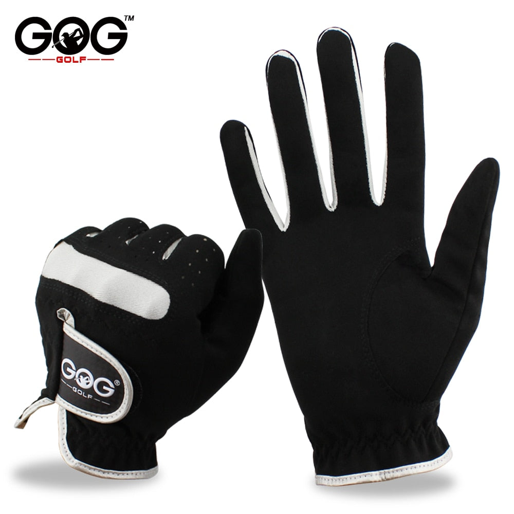 Men's Golf Glove Left Hand Right Hand Micro Soft Fiber Breathable Golf Gloves Men Color Black Brand GOG