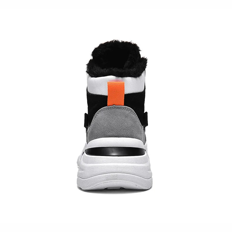 Winter Boots Men Warm Trend Casual Men High Top Shoes Comfortable Sneakers Warm Fur