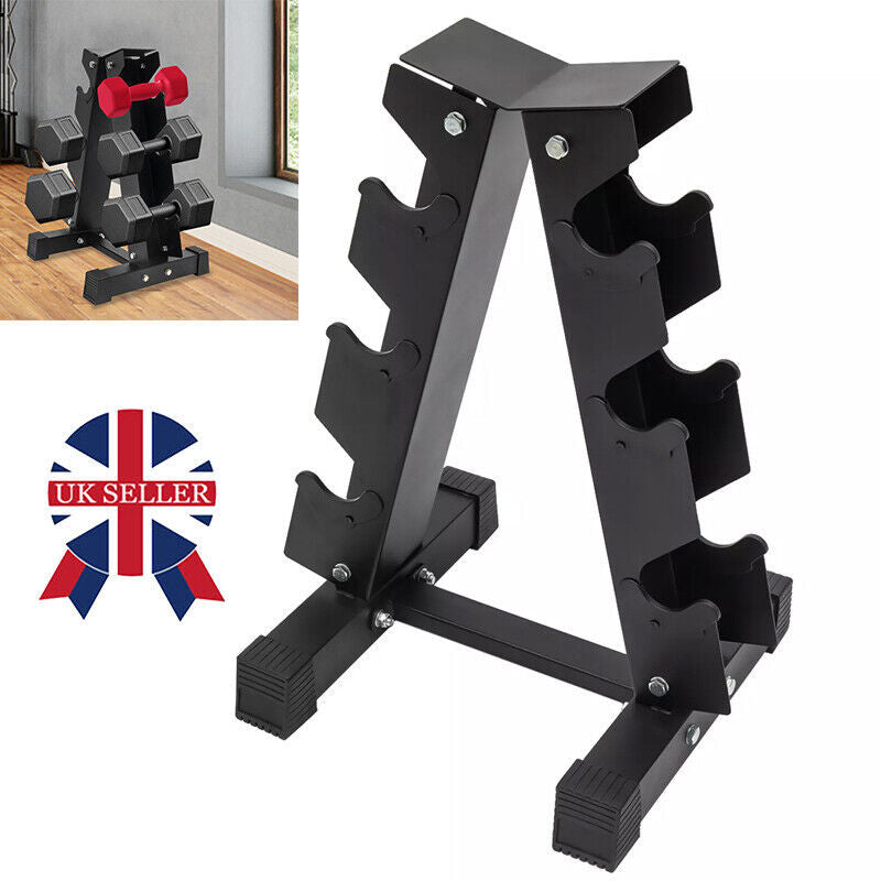3Tier Dumbbell Rack Storage Stand Tree Hex Vertical Weight Wide Home Gym Fitness