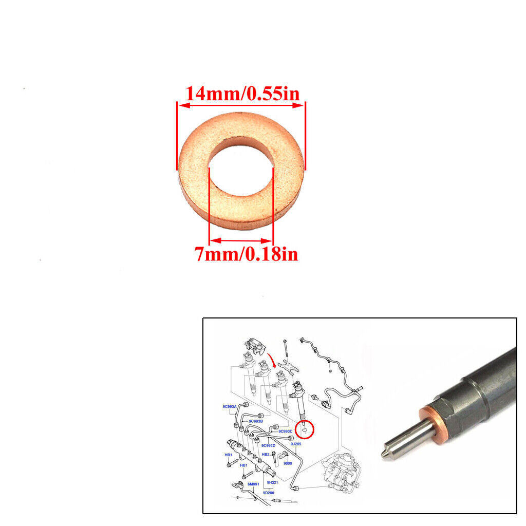 INJECTOR SEAL KIT INJECTOR CLAMP BOLTS FOR FORD TRANSIT MK7 2.2 TDCi