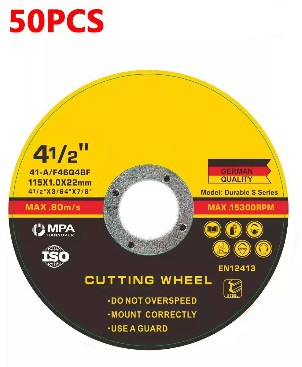 50 Pc 115MM 4.5 THIN METAL CUTTING BLADE DISC STAINLESS STEEL ANGLE GRINDER-