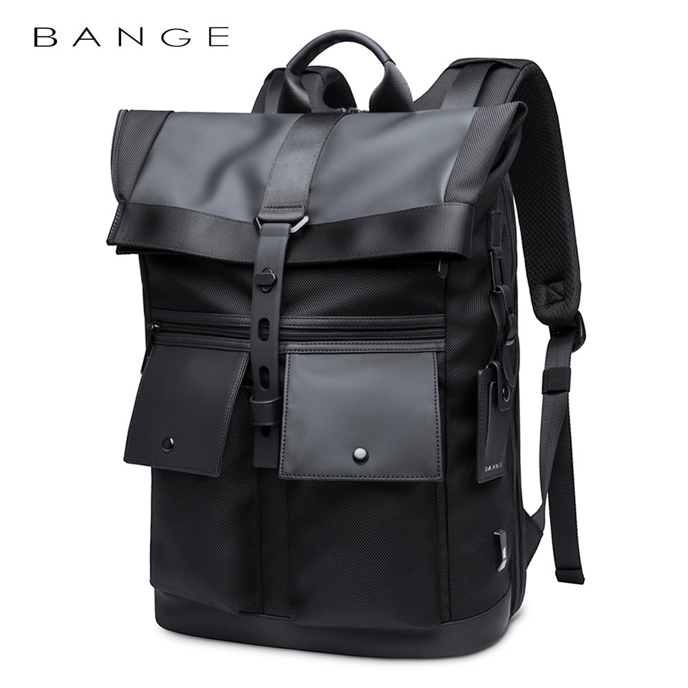 New BANGE Backpack Men's Casual Business Backpack Travel Large Capacity Backpack