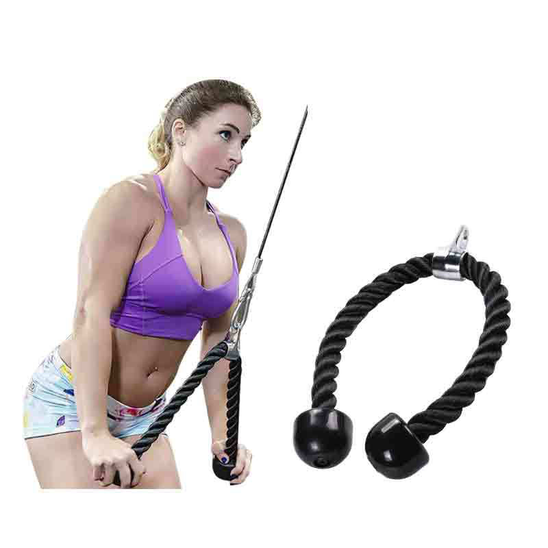 Triceps trainer biceps pull rope single double-headed pull down rope