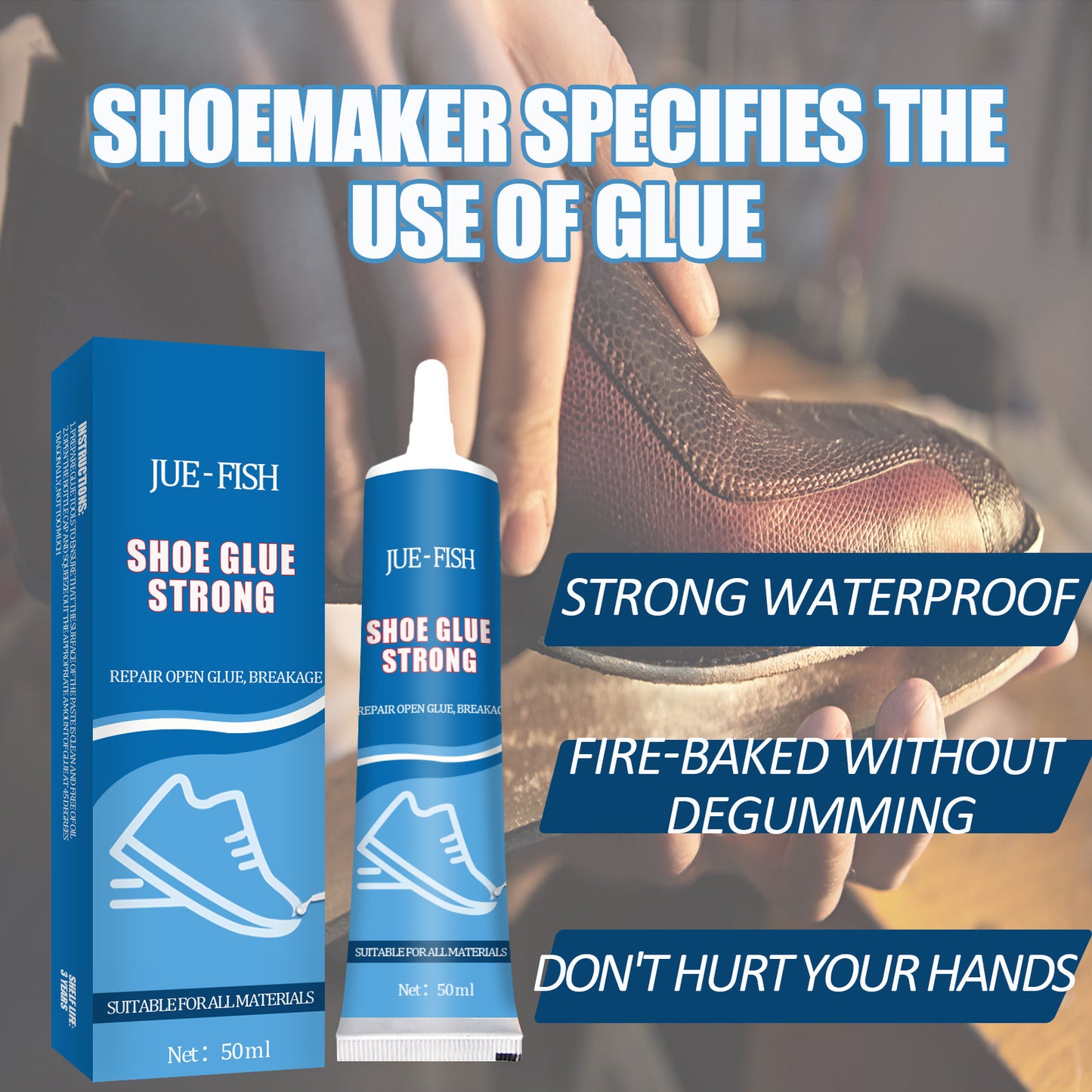 Strong Shoe Glue Sneakers Leather Shoes Multi-Purpose Waterproof Shoe Repair Leather Shoes Sole Glue Adhesive