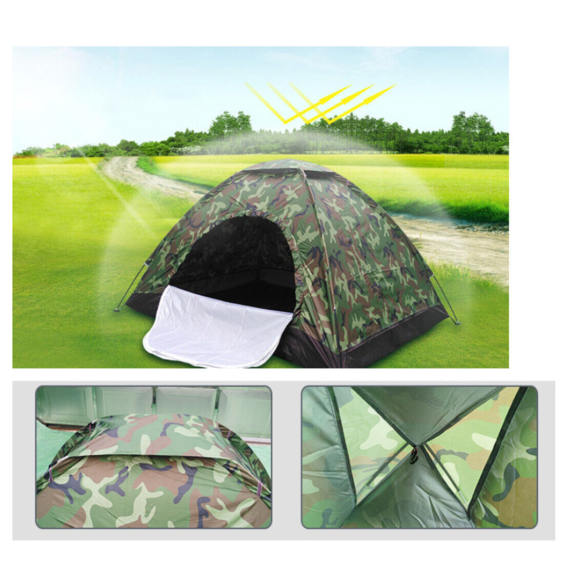 Up Hiking Tent 1-2 Man Person Family Camping Outdoor Festival Shelter UK