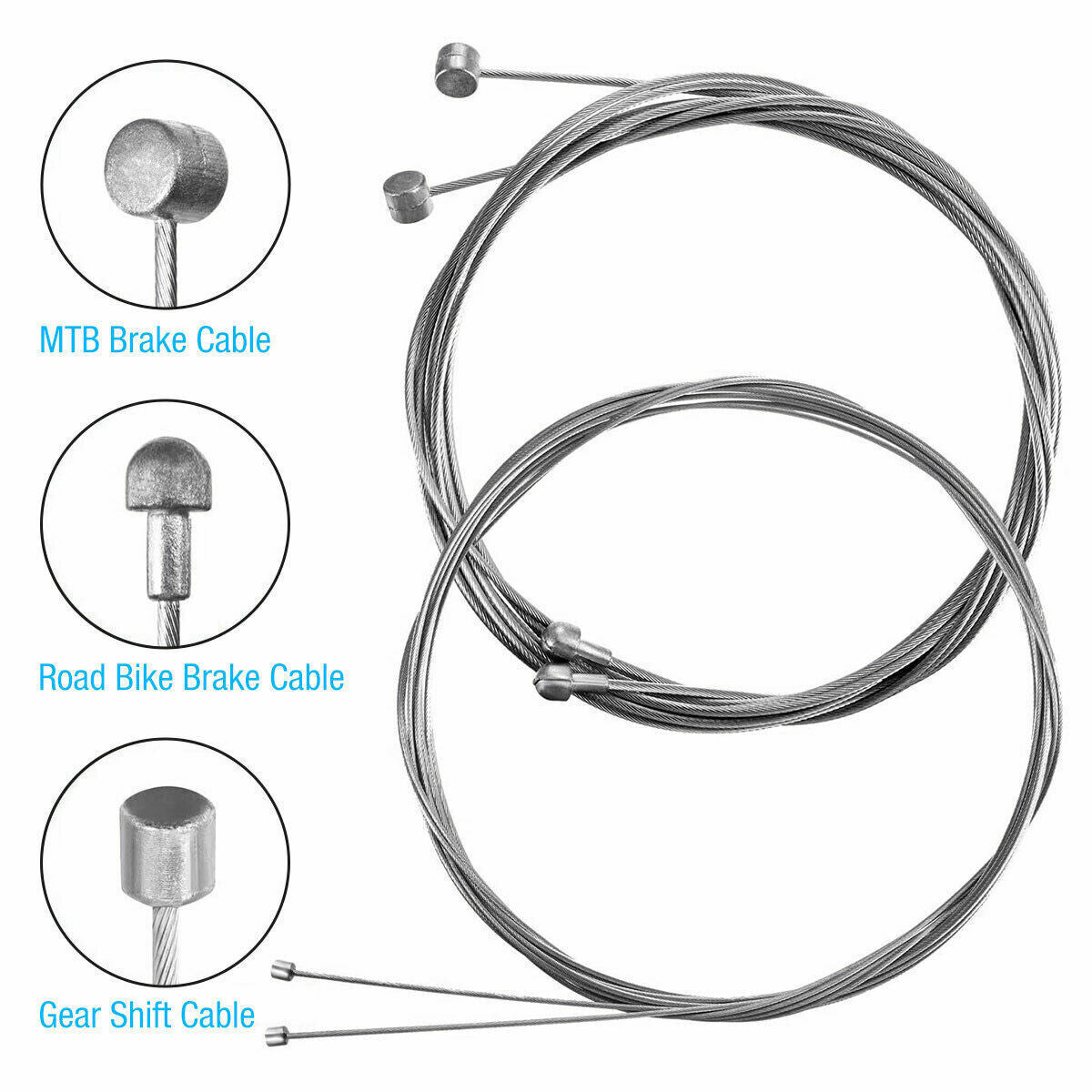 Bicycle Cable Brake Set Gear Universal Mountain Road Bike Repair Cable Hose Kit