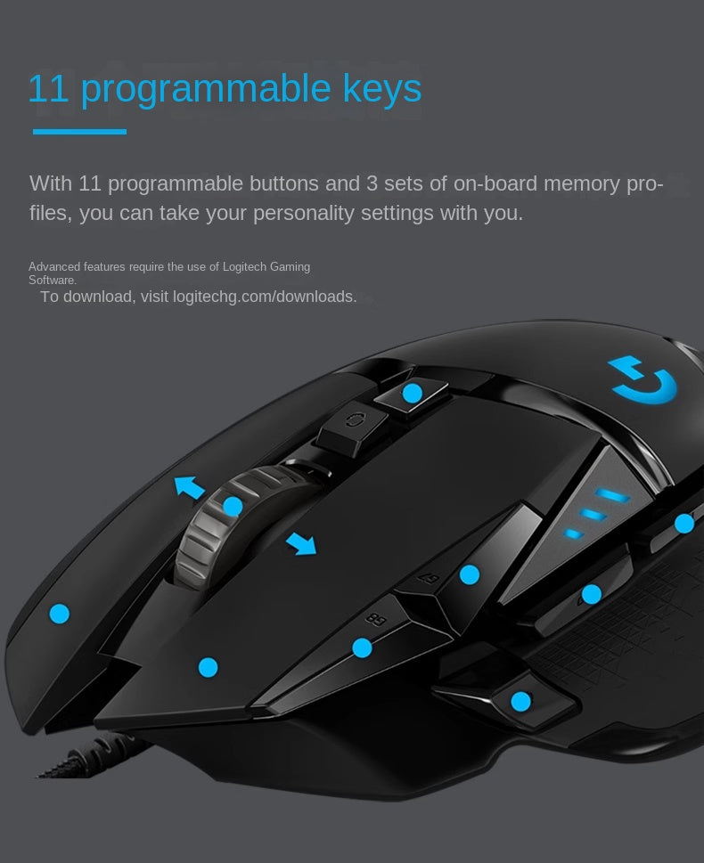 Logitech G502Hero Dominator Cable Gaming Mouse G502SE Esports RGB Backlight