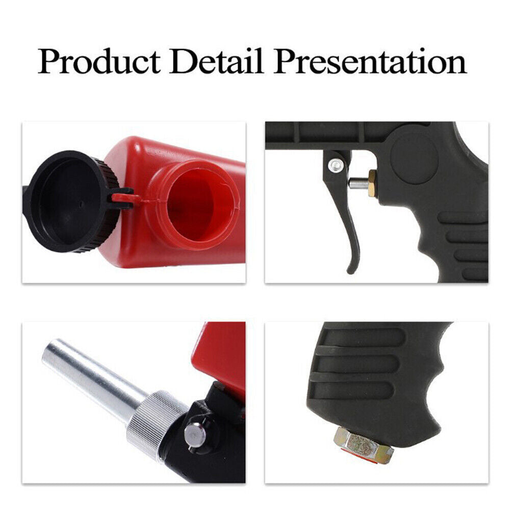 14 Air Portable Sandblasting Gun Hand Held Sand Blaster Shot Media Blasting UK