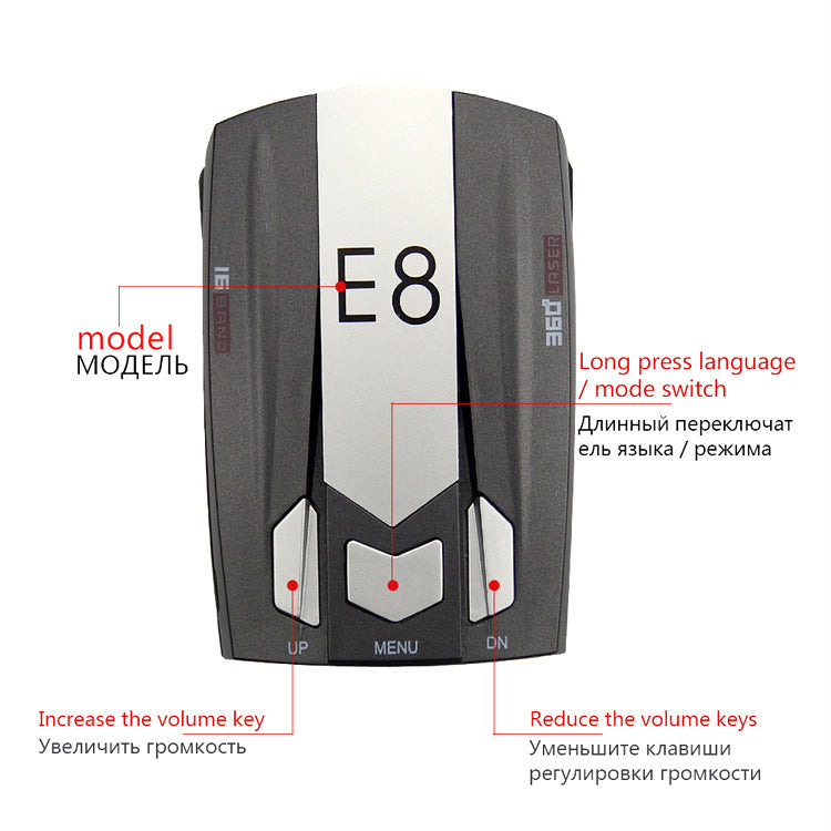 E8 Automobile Flow Speed Measuring Electronic Dog , Radar Speed Camera Detector