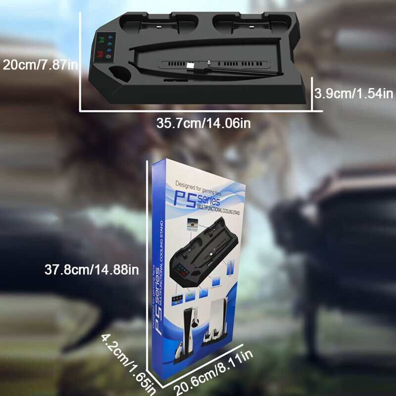 PS5 Vertical Cooling Fan Stand Controller Charger Station For Playstation 5