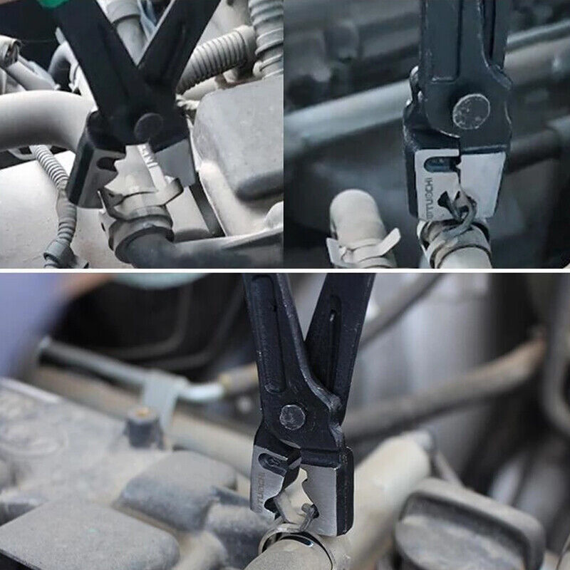 1pc Red Clicr-R Type Hose Clip Plier Practical Metal Collar Clamp Swivel Tool