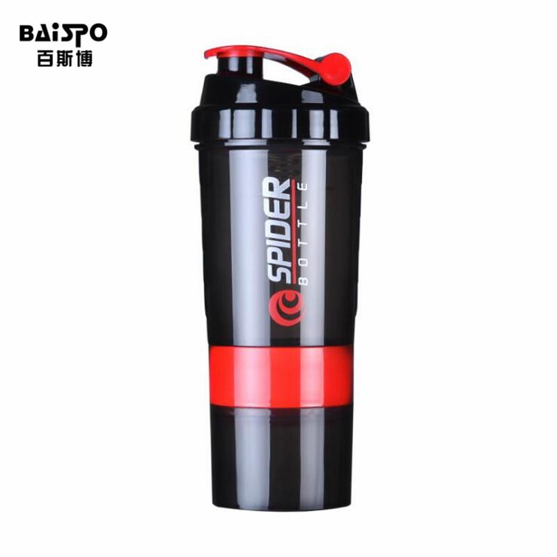 BAISPO Creative Protein Powder Shake Mixing Fitness Kettle Sports Water Bottle