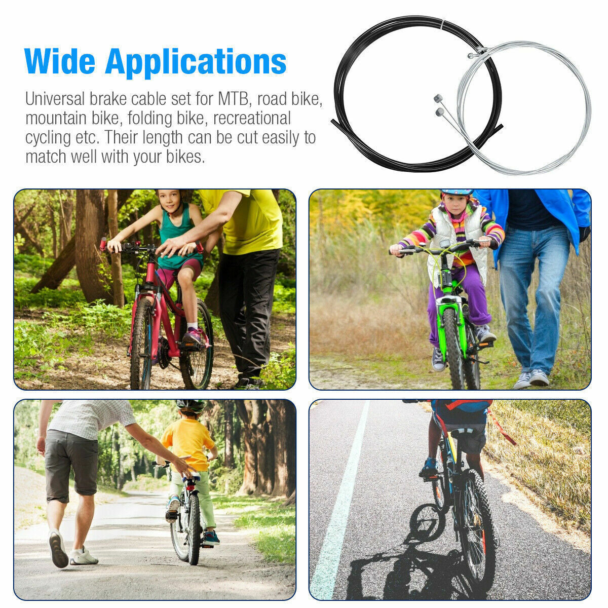 Bicycle Cable Brake Set Gear Universal Mountain Road Bike Repair Cable Hose Kit