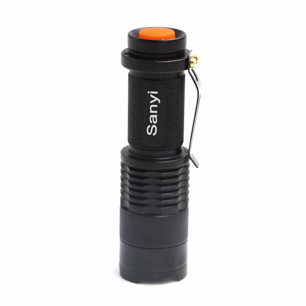 Zoomable LED UV Flashlight SK68 Violet Light 1200LM Adjustable Focus 3 Modes Lamp Used By AA Or 14500 Battery(365nm)
