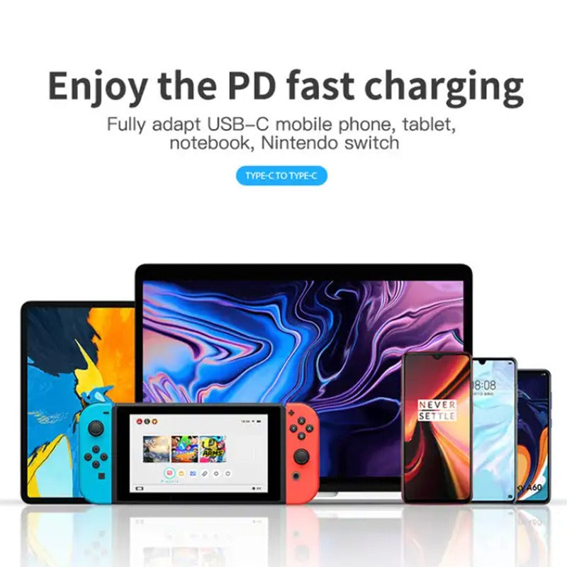 USB-C fast charging data cable Type-C to Type-C mobile phone charging cable Charging head wiring