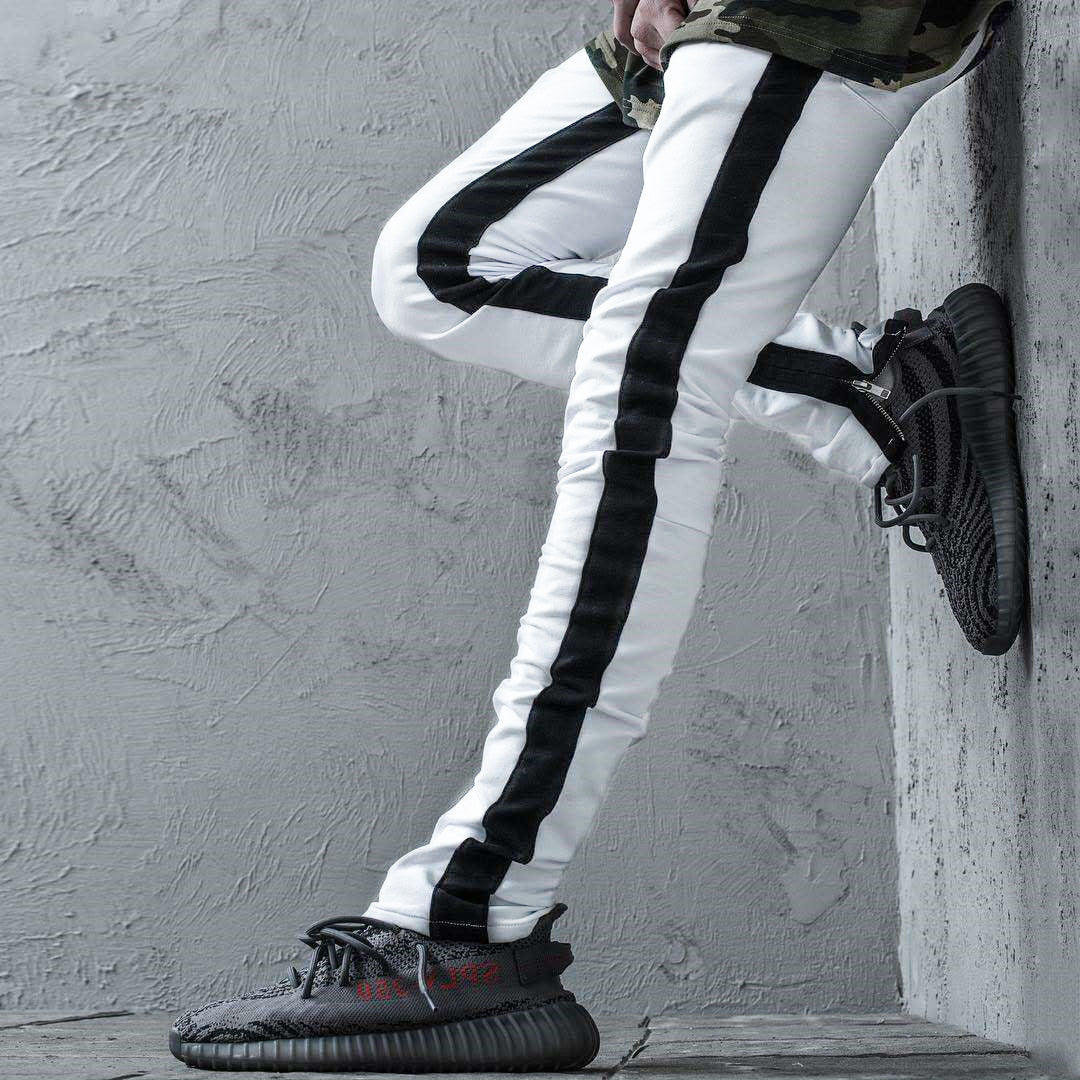 Men's Gym Slim Tapered Sweatpants Workout Jogging Pants Fitness Zipper Pockets
