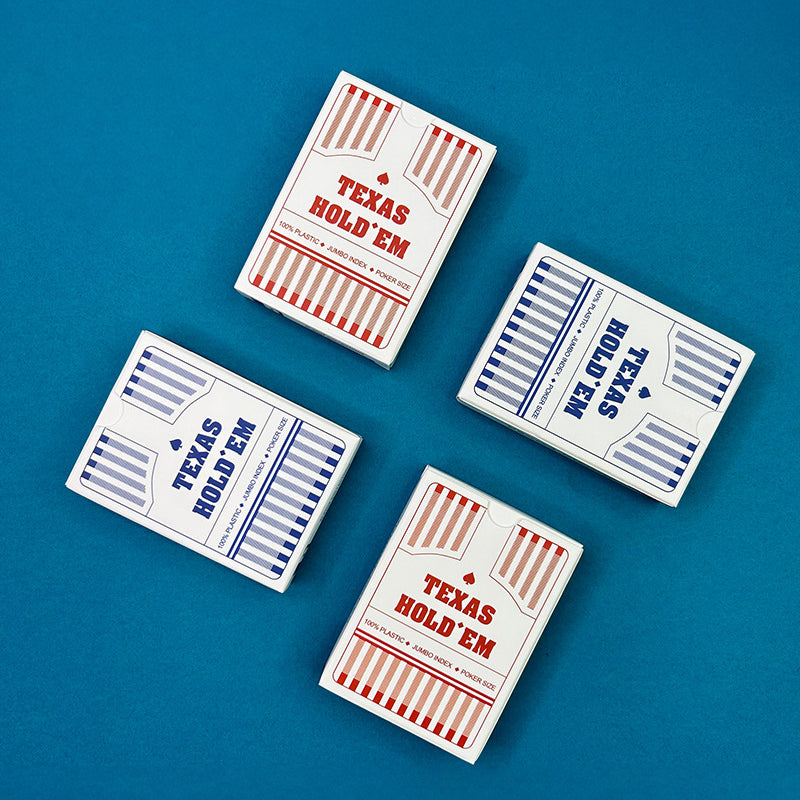 Texas Hold'em PVC waterproof poker, coarse frosted, pro - authorized, wide & large - printed