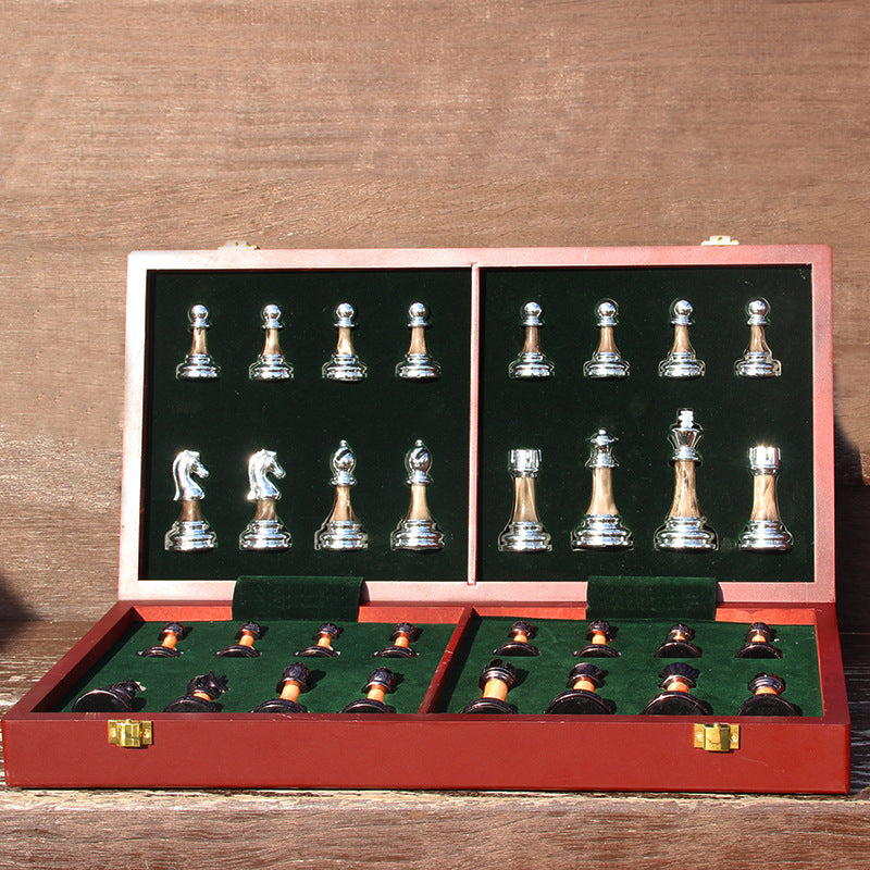 International Chess Metal Acrylic Jade Set Gift Chess Board