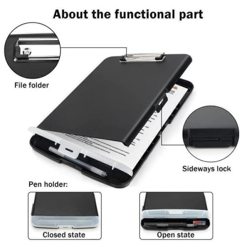 Clipboard With Storage Case Plastic A4 Clipboard Storage Box For School&office