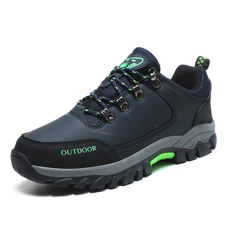 Outdoor men's hiking shoes, mesh breathable single shoes, casual low cut lace up hiking shoes