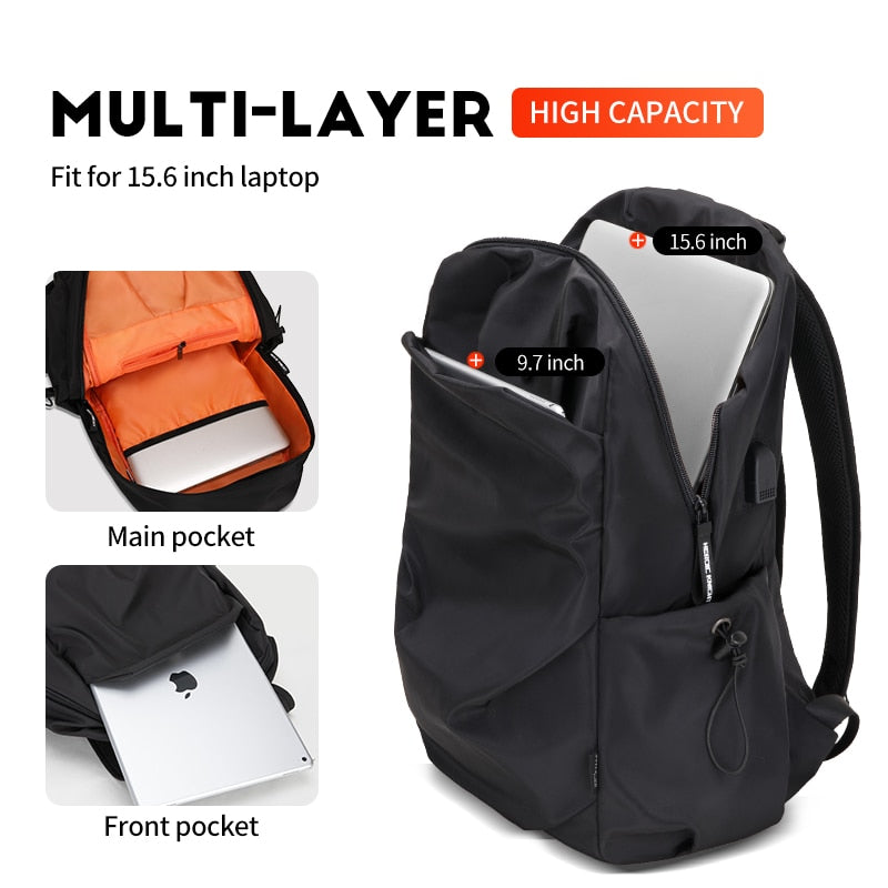 Heroic Knight Men Fashion Backpack 15.6inch Laptop Backpack Men Waterproof Travel Outdoor backpack