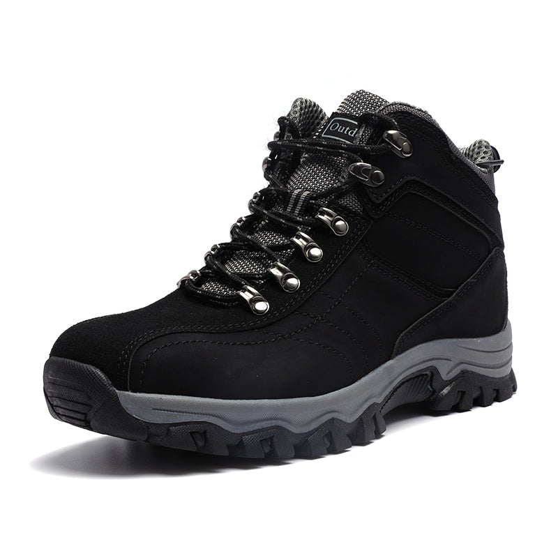Autumn and Winter Men Outdoor Shoes High Top Large Sized Hiking Shoes One Piece Tongue Casual Mountaineer