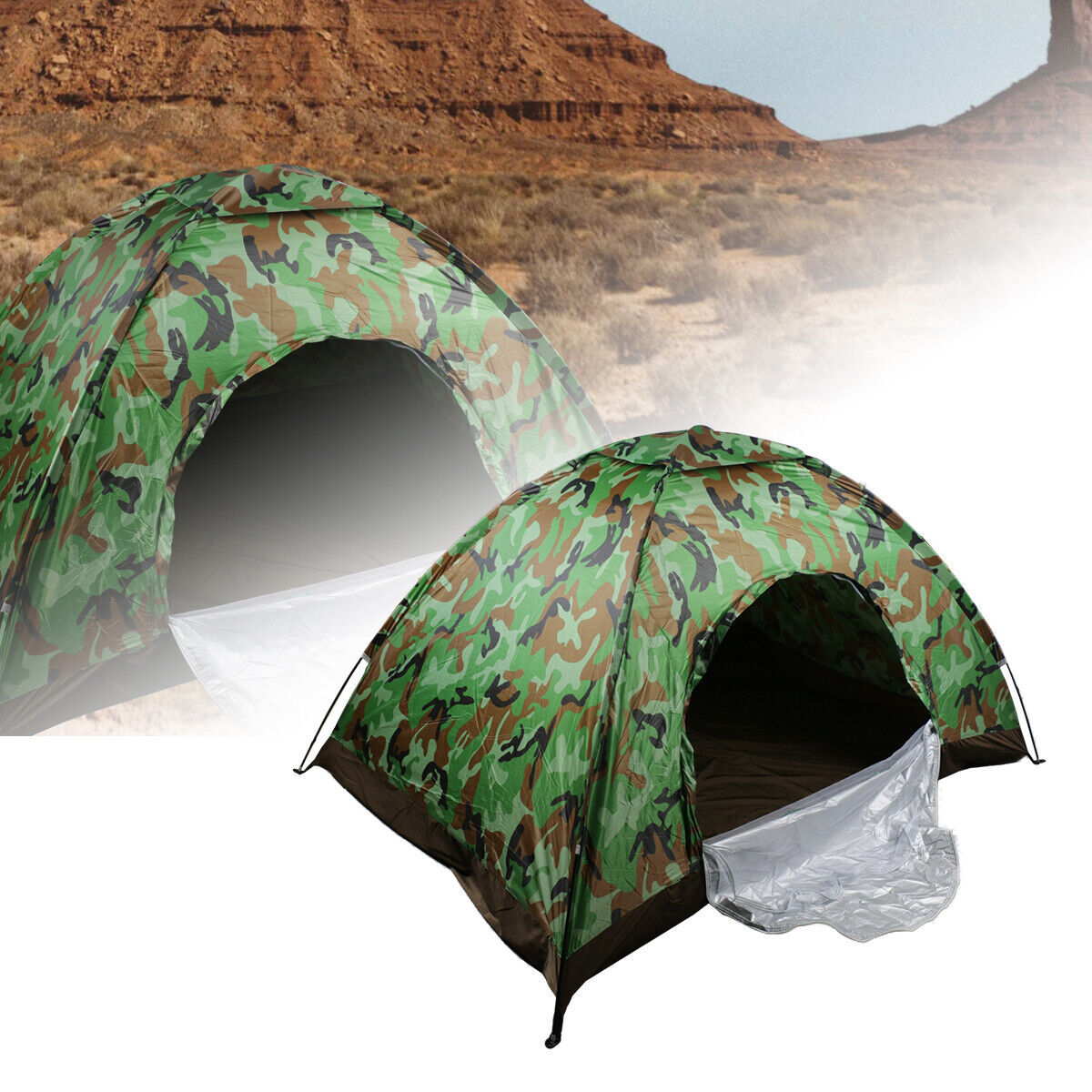 2-3 Man Automatic Instant Double Layer-Up Camping Tent Waterproof Outdoor