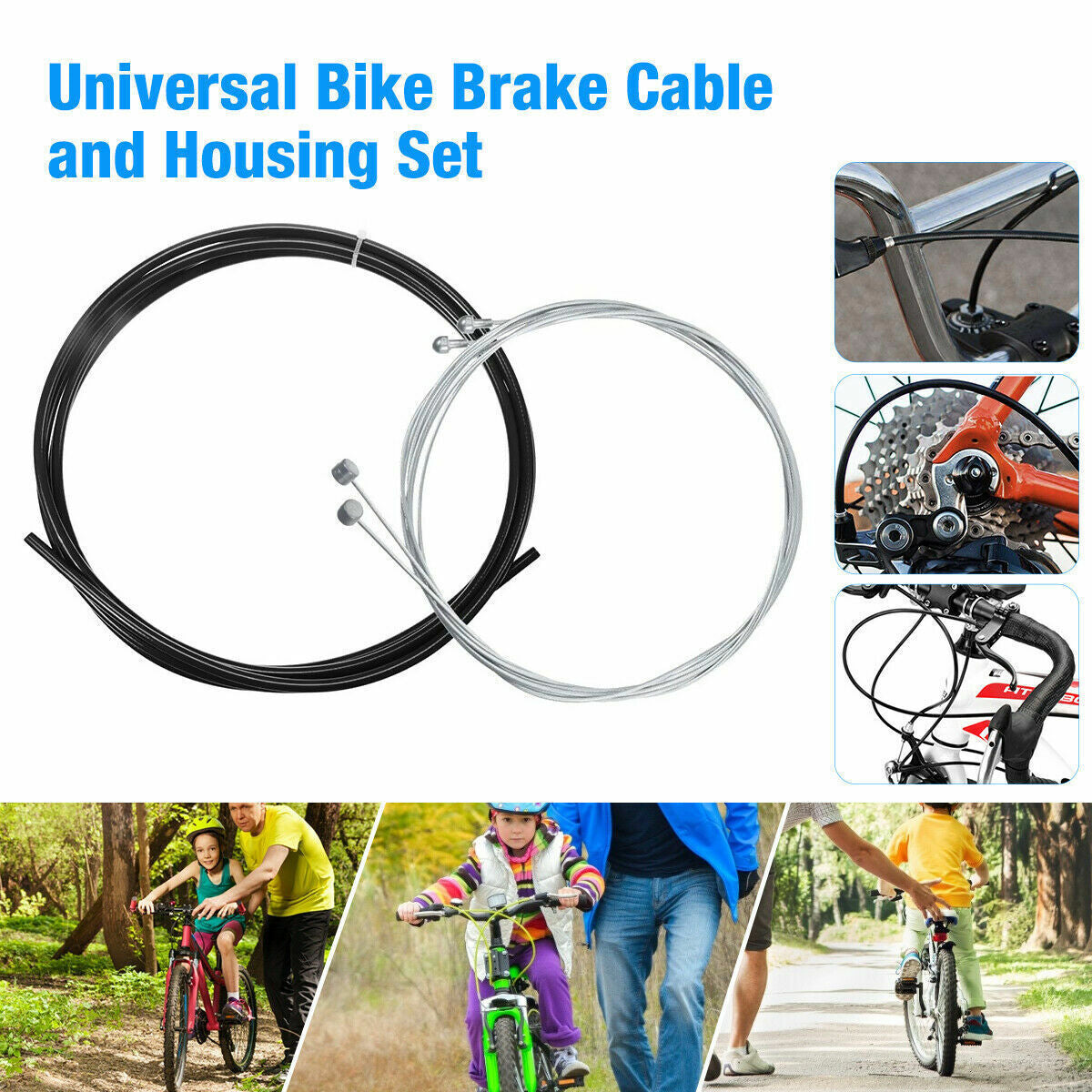 Bicycle Cable Brake Set Gear Universal Mountain Road Bike Repair Cable Hose Kit