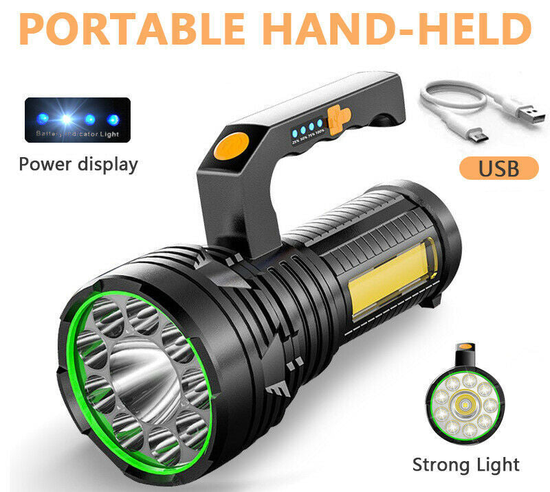 Strong Light Portable Flashlight Multi-Function Rechargeable Waterproof Searchlight Outdoor Emergency USB Outdoor Light