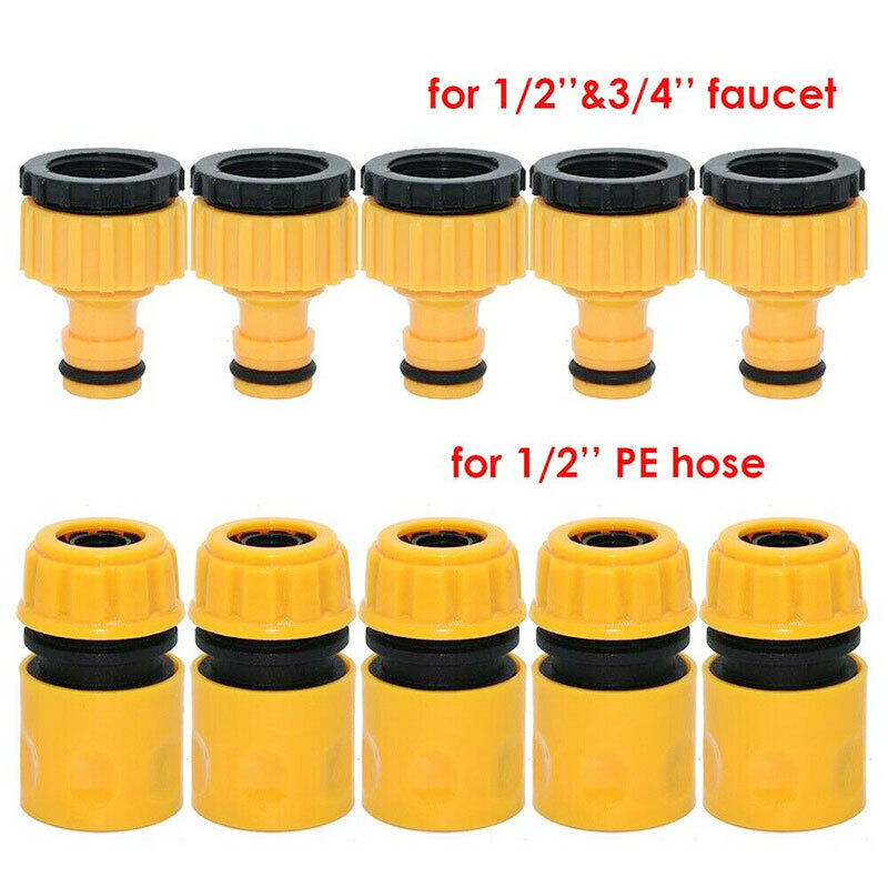 10Pcs-Set Garden Car Water Hose Pipe Tap Adapter Connector & Fitting Hosepipe UK