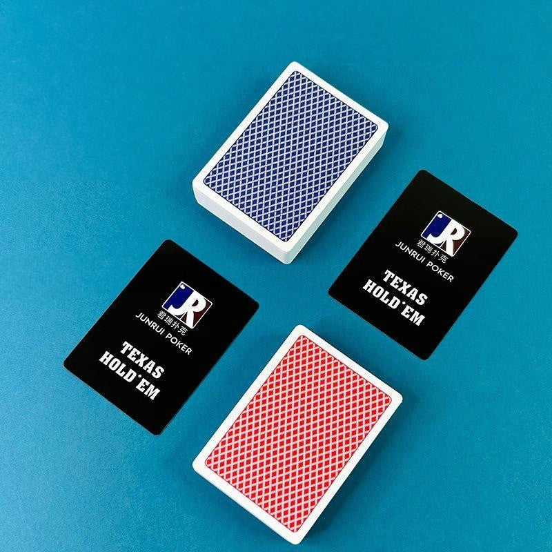 Texas Hold'em PVC waterproof poker, coarse frosted, pro - authorized, wide & large - printed