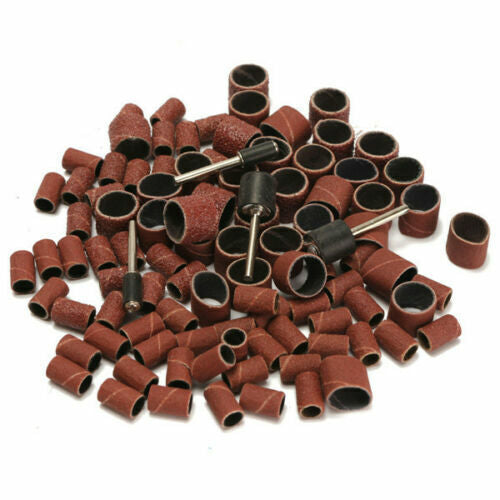 For Dremel 104pcs Sanding Bands Drum Sleeve Rotary Tool Kit For Dremel Accessories Mandrels