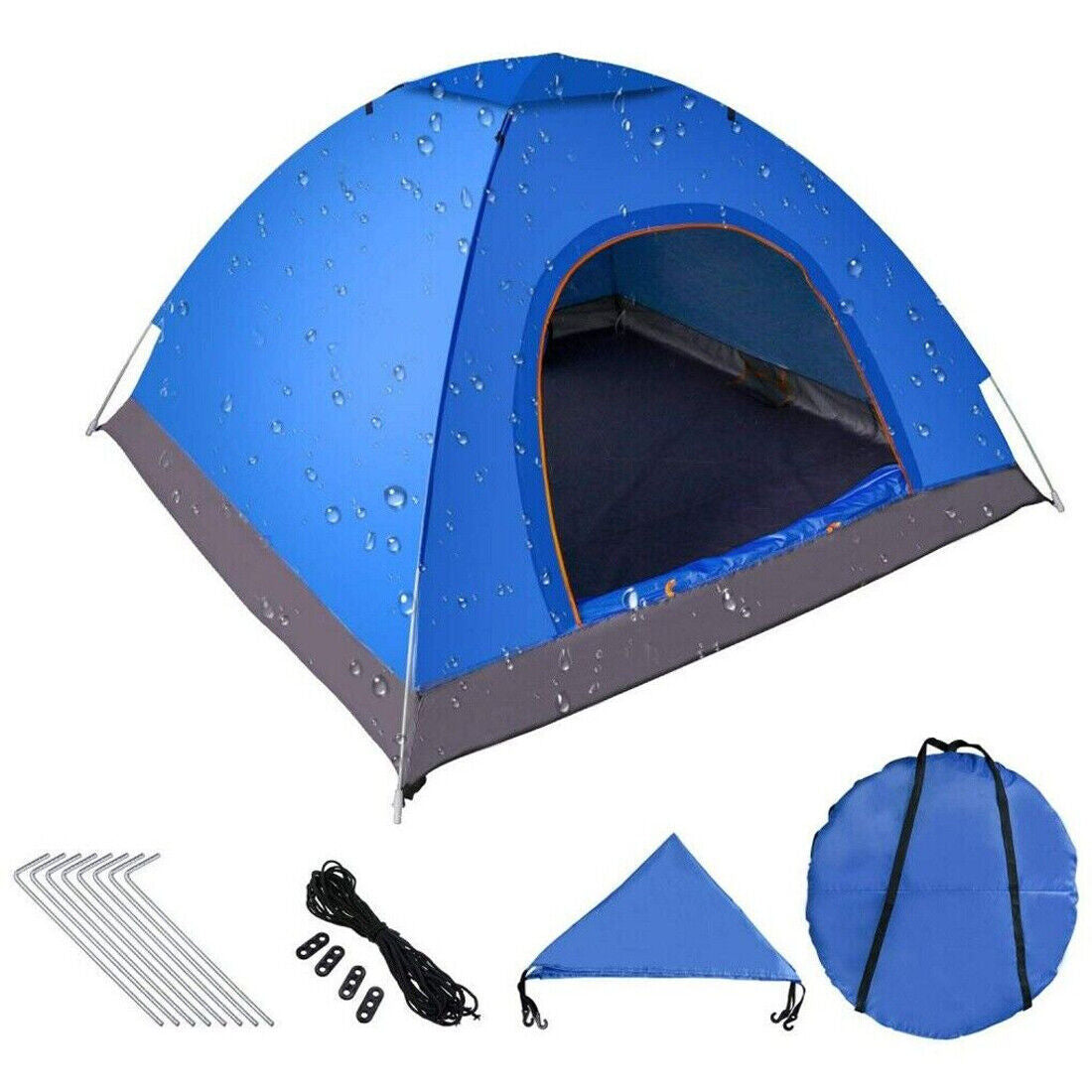 3-4 Person Automatic Up Outdoor Hiking Camping Tent Waterproof UV Protection