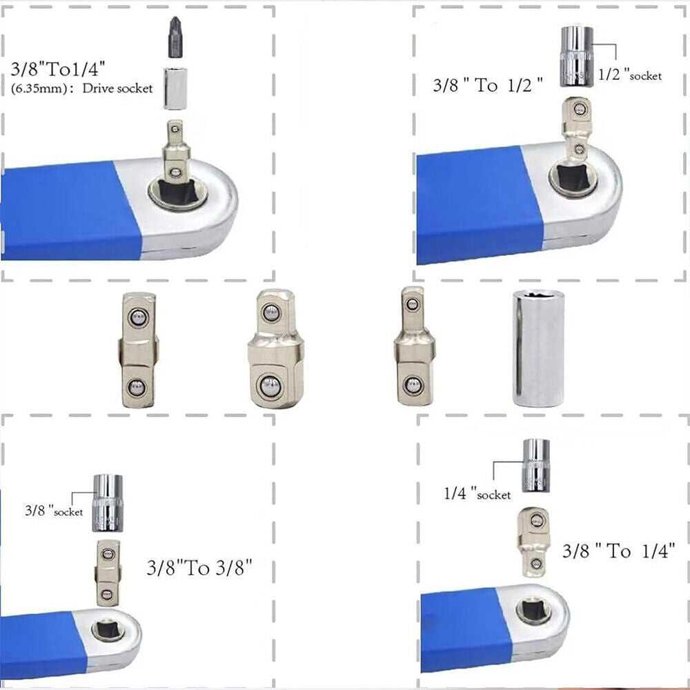 Offset Extension Wrench Ratchet Spanner Wrench Extender Adapters Multifunction