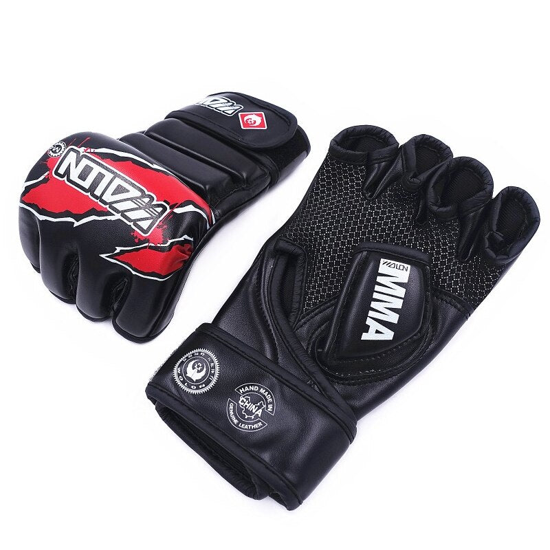 MMA Boxing Gloves Kick Boxing Mitts Breathable Sparring Gloves