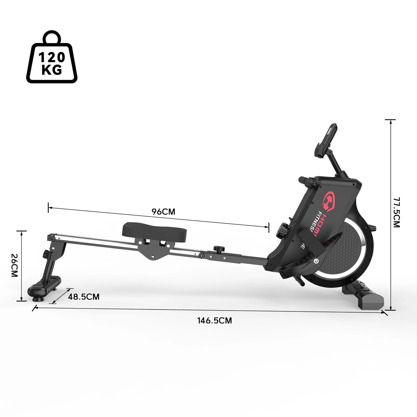 Rowing Machines for Home Gym Rowing Machine with 16 Levels of Adjustable Resistance Durable Slide Rail Magnetic Rower Machine