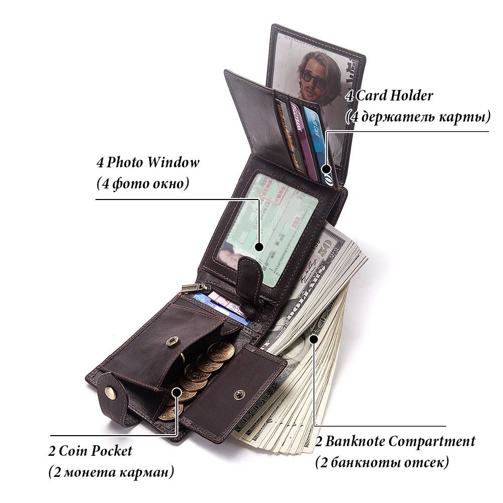 Men's Genuine Leather Wallet Multi-Card