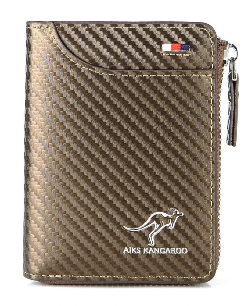 Men's Protected PU Leather Wallet Vintage Short Purse