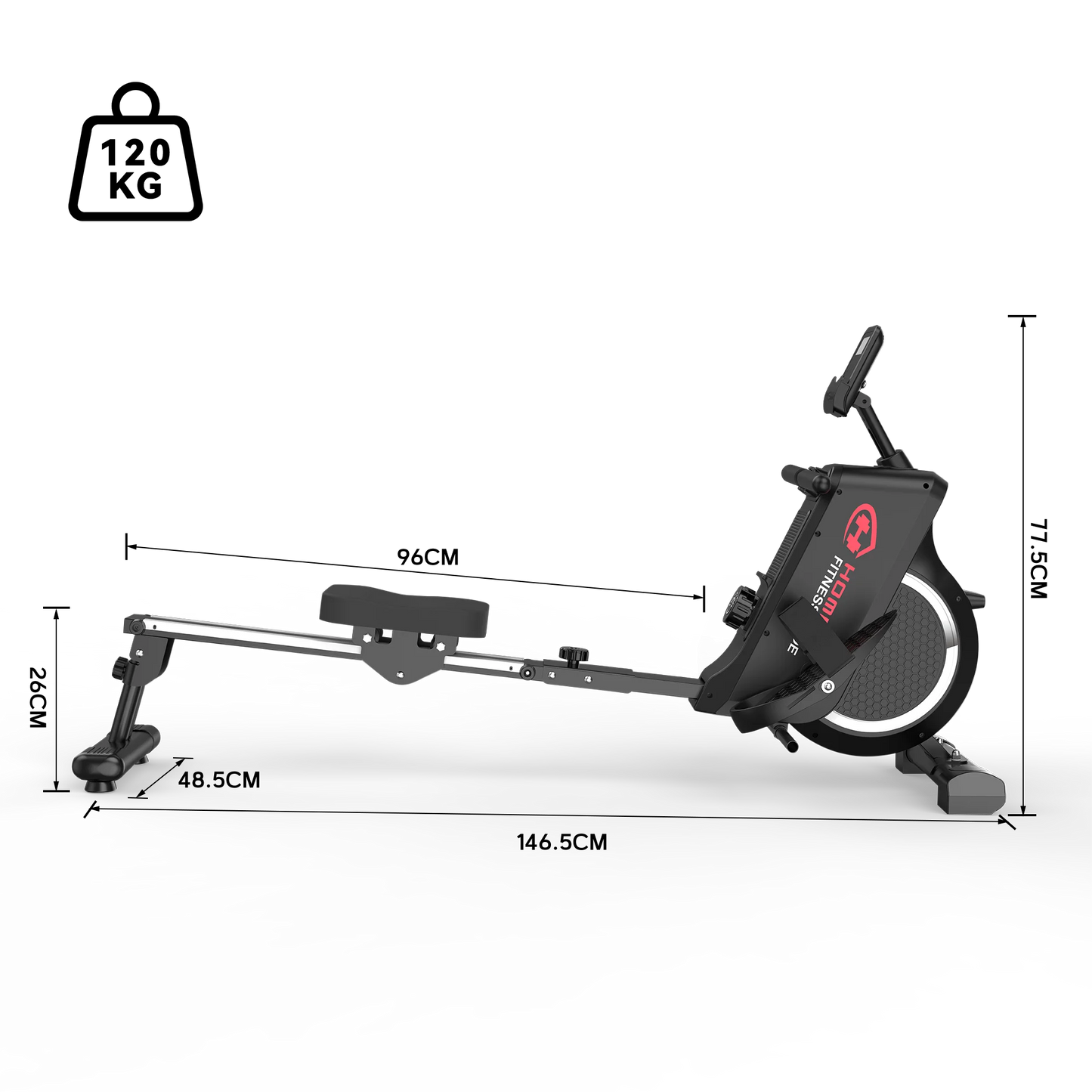 Rowing Machines for Home Gym Rowing Machine with 16 Levels of Adjustable Resistance Durable Slide Rail Magnetic Rower Machine