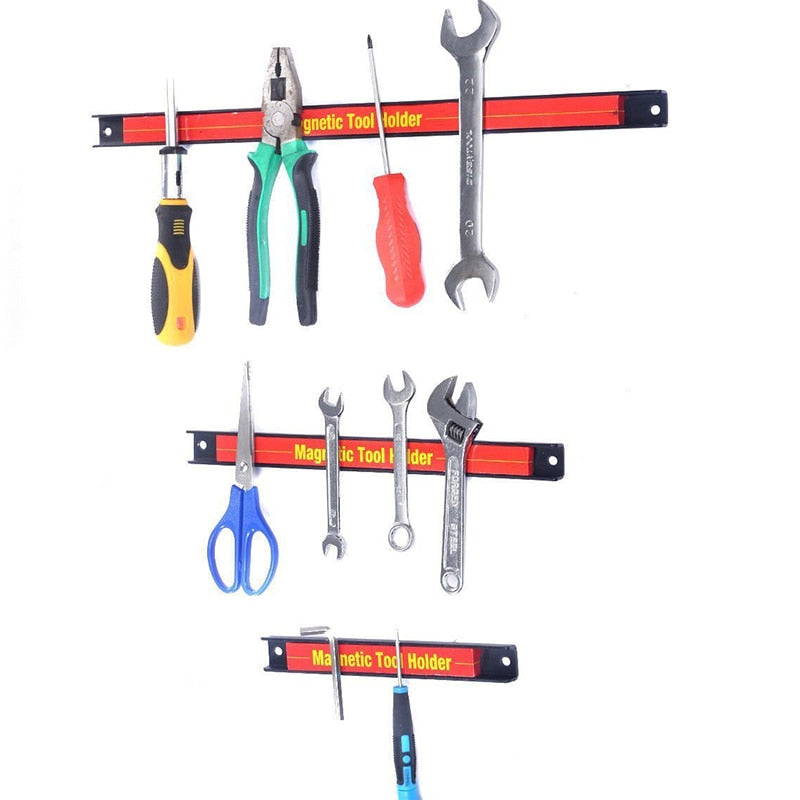 8 12 18 24 Magnetic Tool Holder Bar Organizer Racks for Connecting Strips Tools in the Garage and Workshop