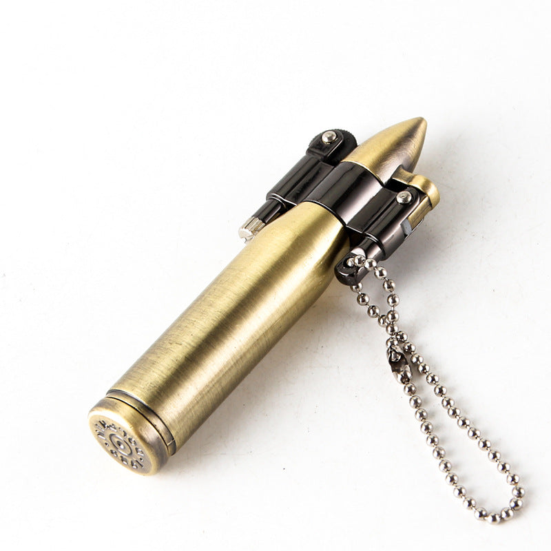 Creative Metal Windproof Kerosene Lighter Portable with Hanging Chain Gift