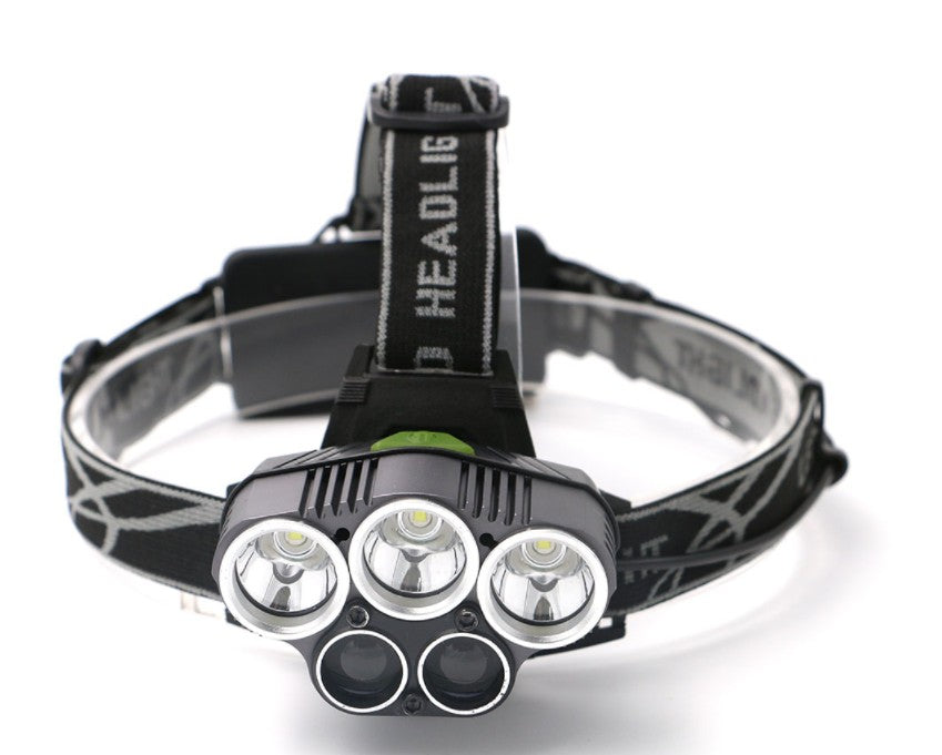 LED Headlamp 5 CREE XM-L T6 15000 lumens LED USB Camping Hike Emergency Light